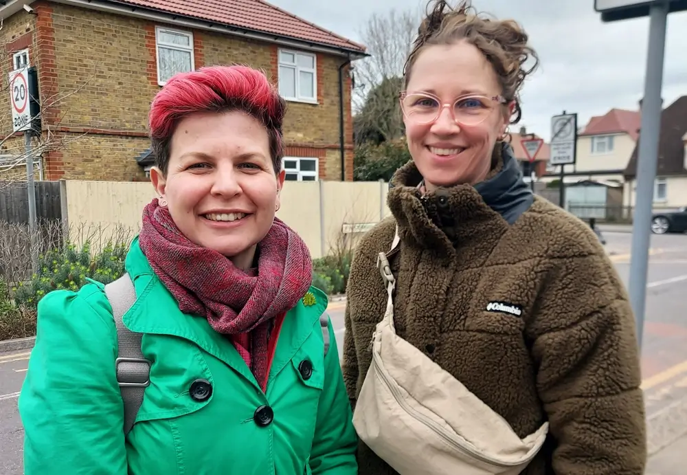 katie knight campaigning in enfield with zoe garbutt
